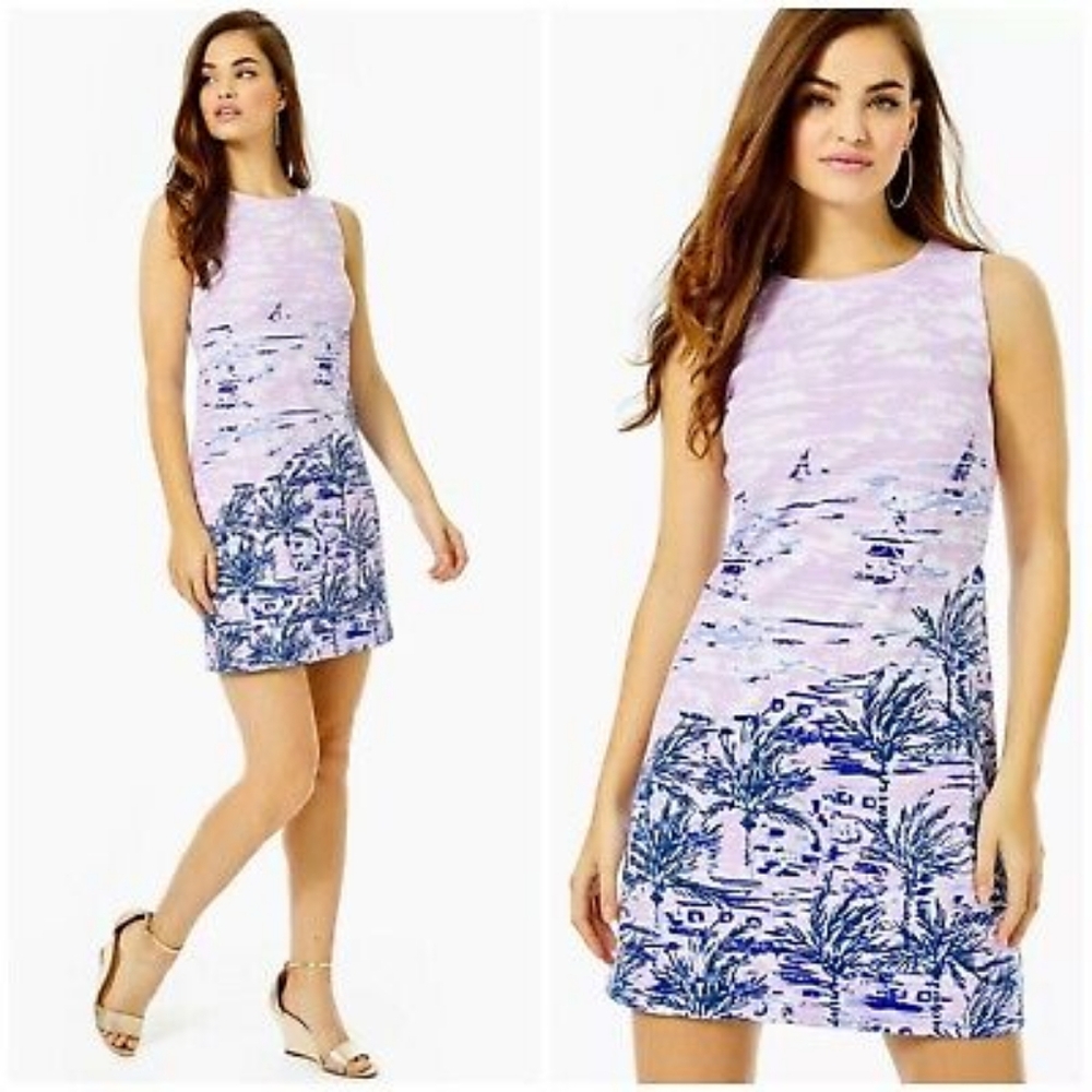 NWT Lilly Pulitzer Gellar Shift Dress in Purple Iris Size M